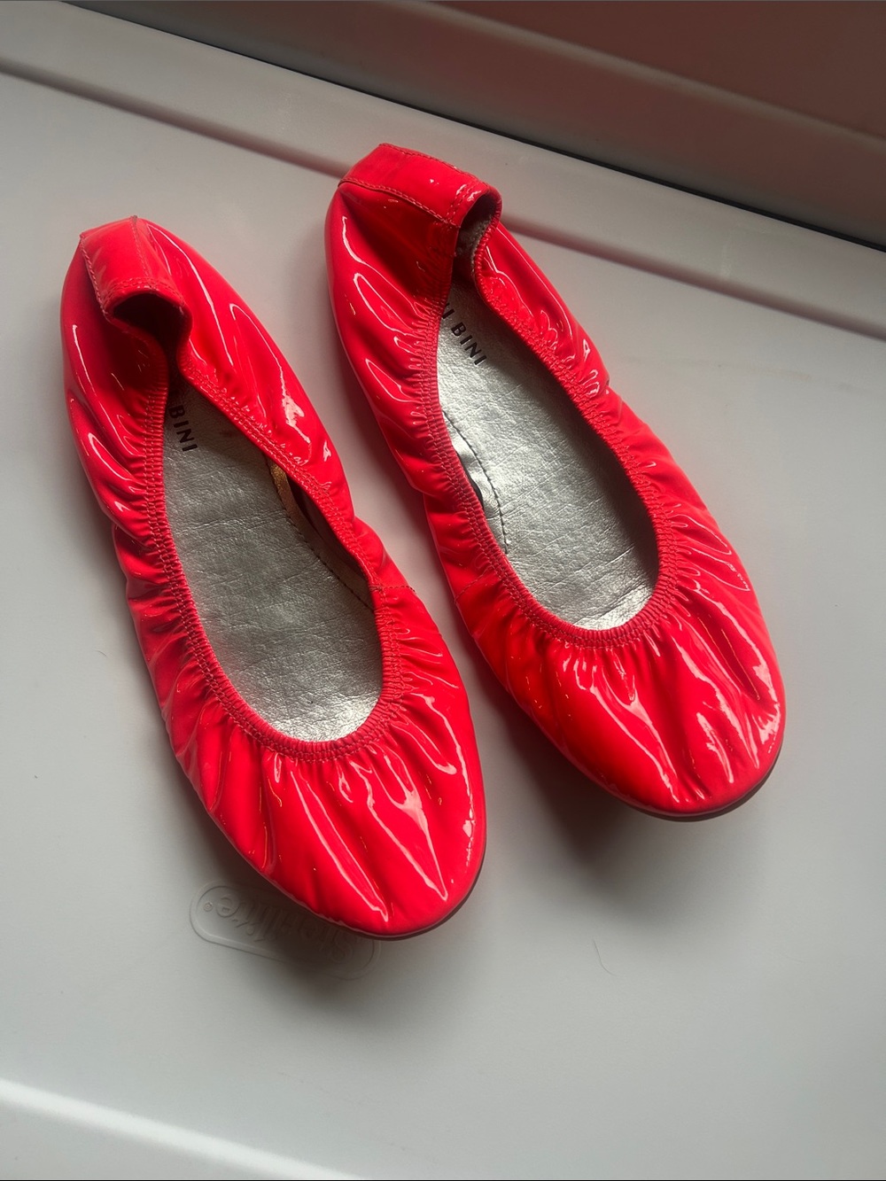 Gianni Bini Bright Red Patent Ballet Flats